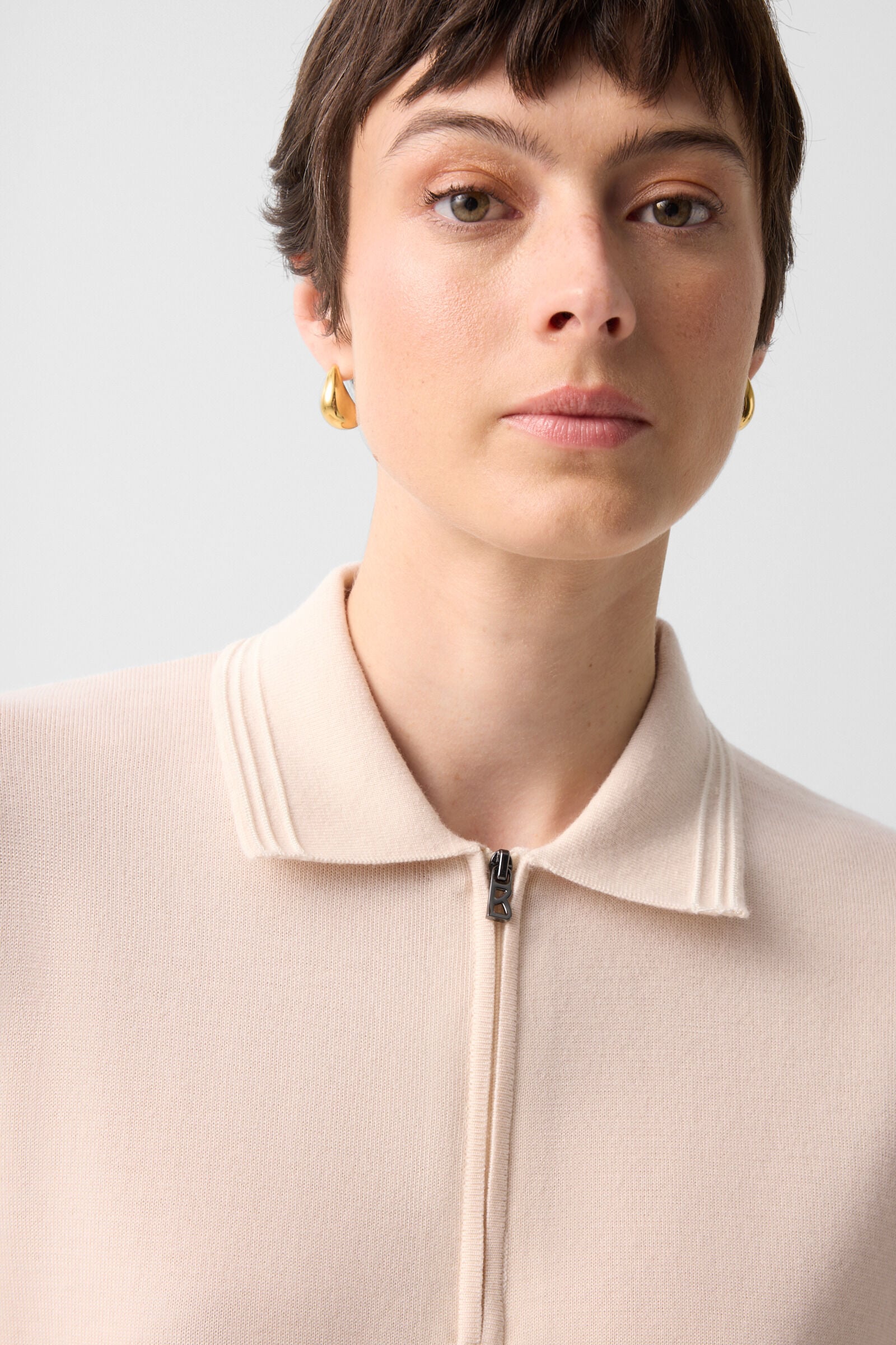 Maureen virgin wool polo shirt Cream