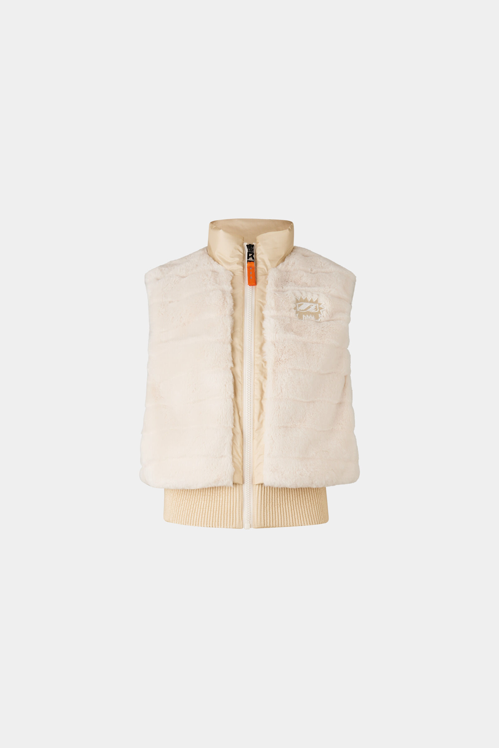 Kids faux fur waistcoat Milena Beige