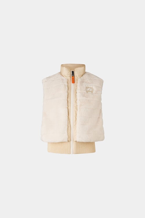 Kids fur waistcoat Milena Beige