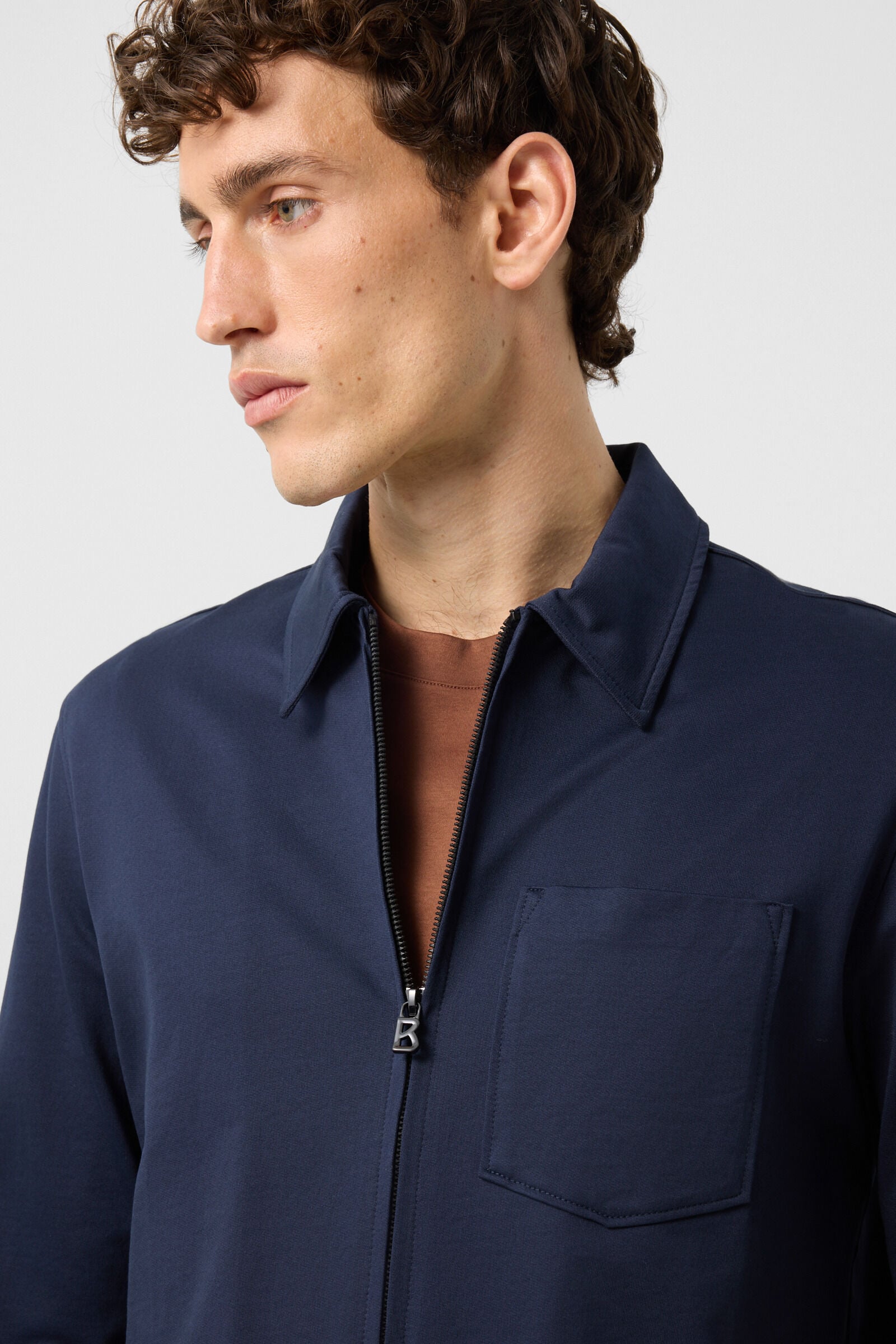 Xaver jersey jacket Navy blue