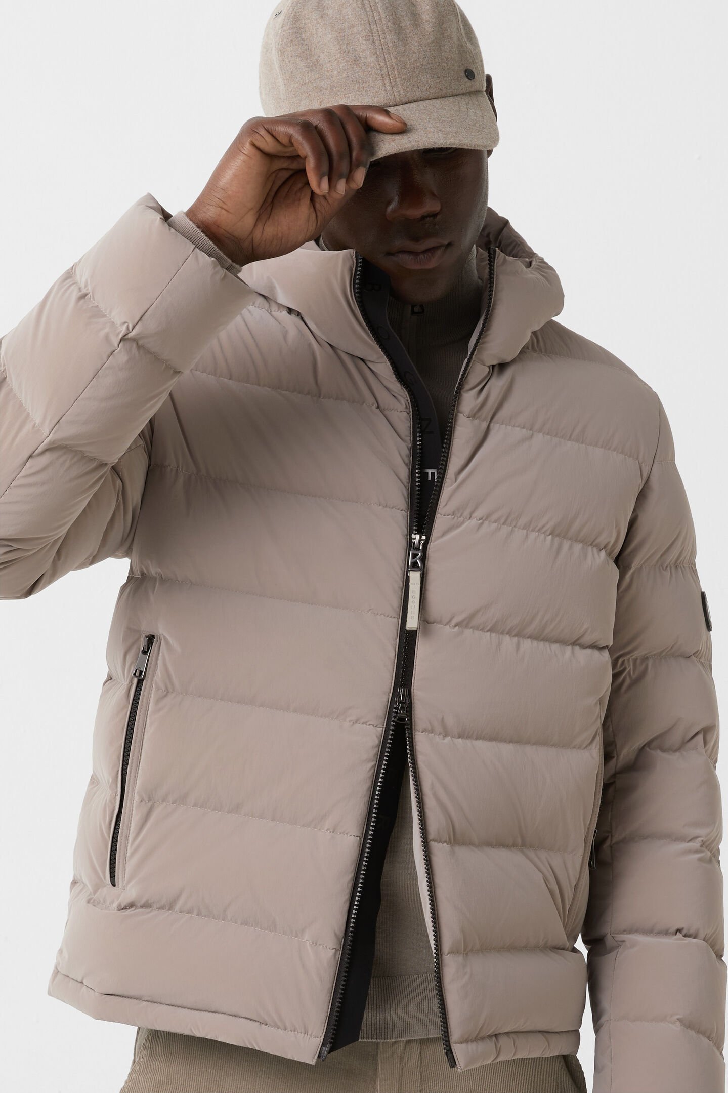 Hugh down jacket Taupe