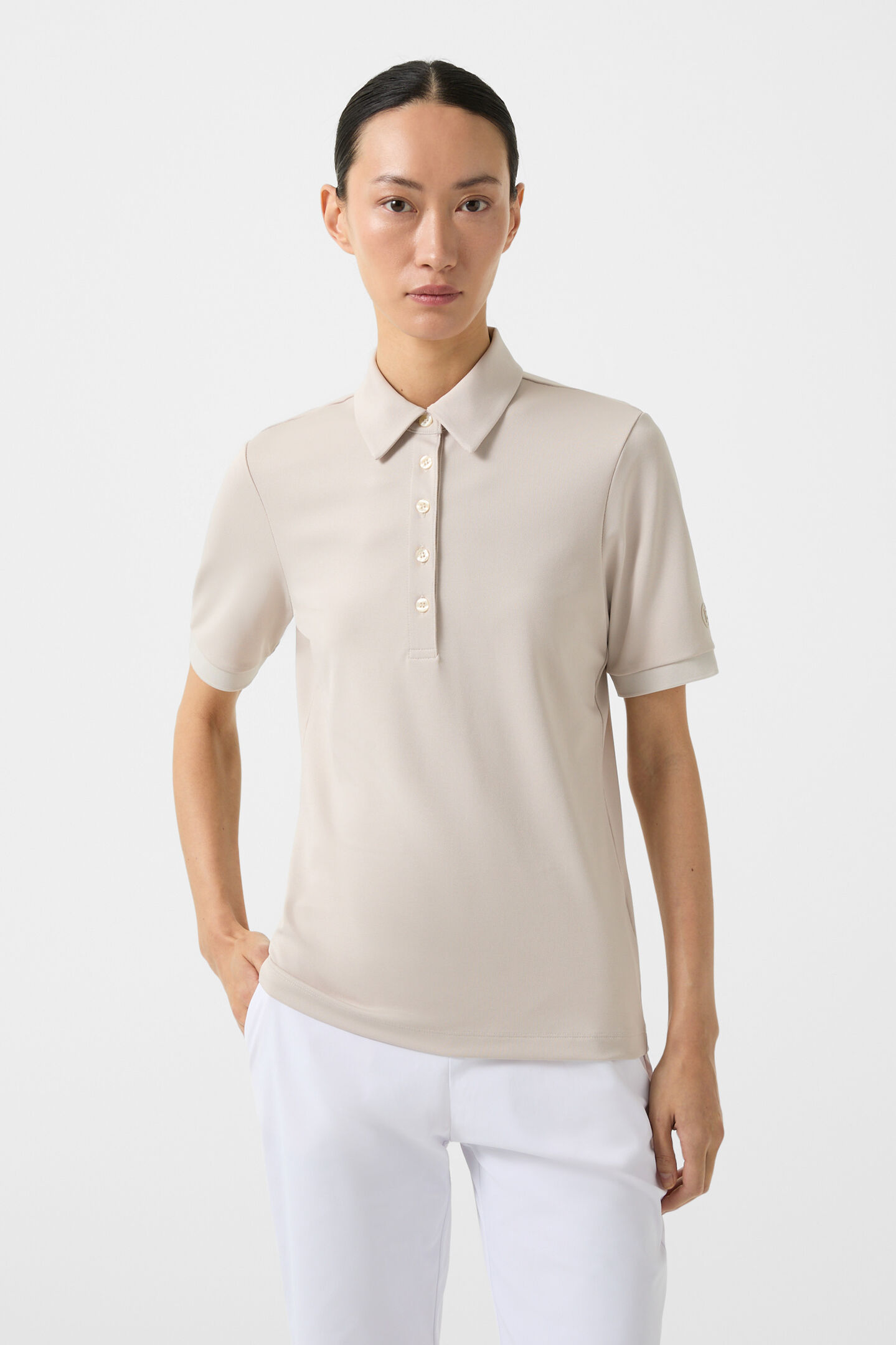 Danielle functional short-sleeved top Sand