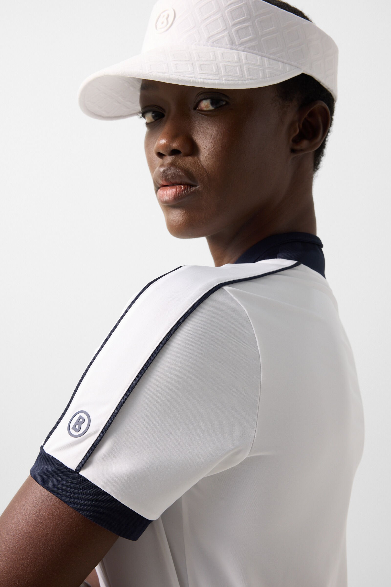 T-shirt fonctionnel Katrina Blanc/bleu marine