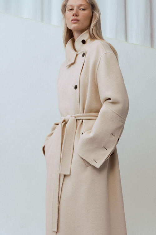 Amely Double-faced coat Cream