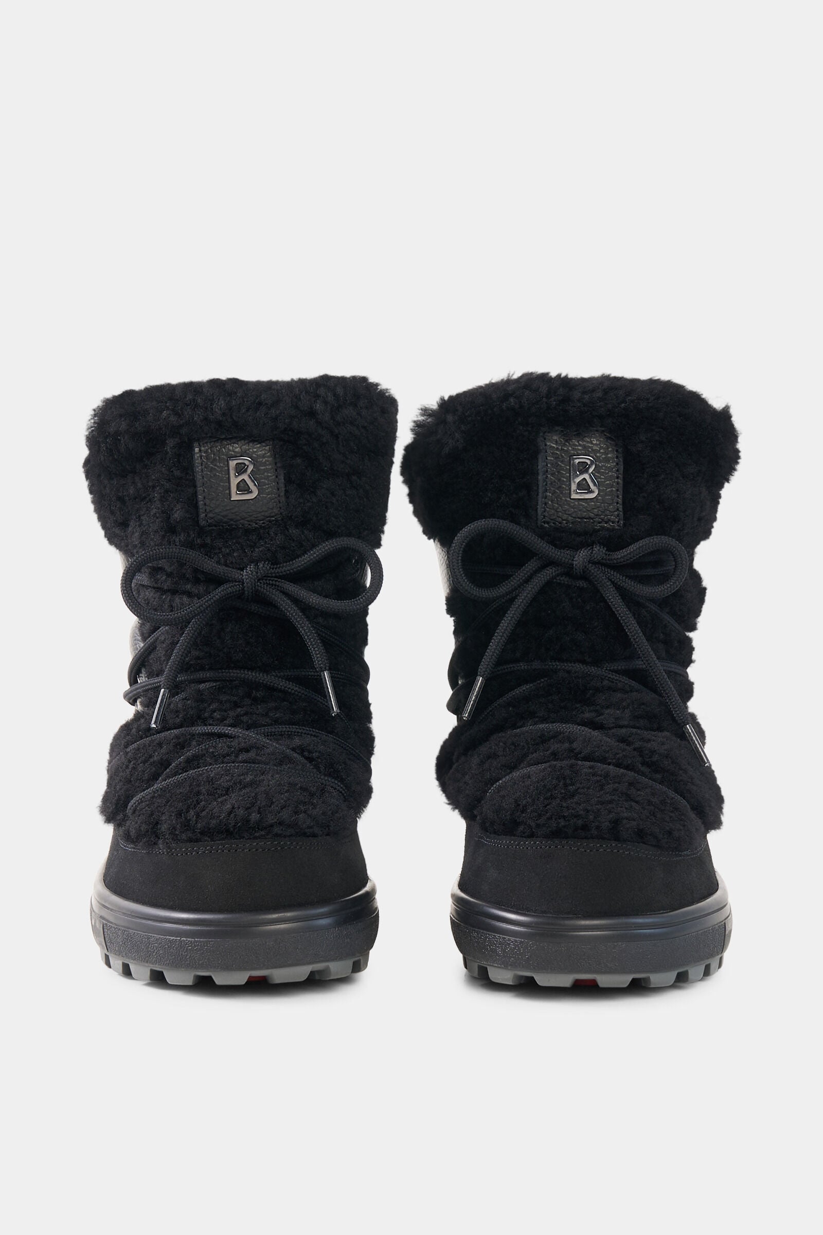 Snow Boots Chamonix mit Spikes Schwarz