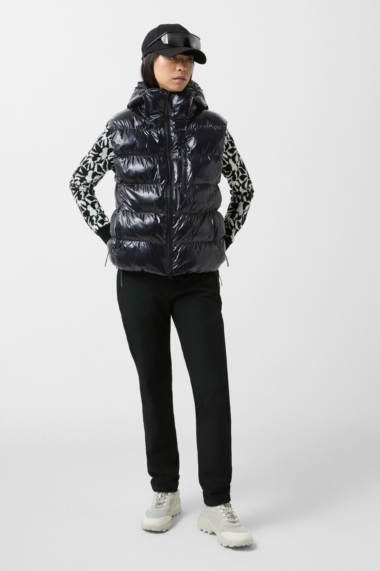 Naima quilted waistcoat Black