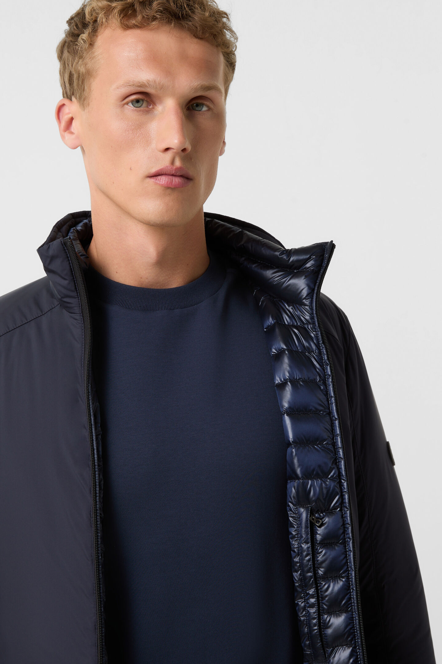Conno lightweight down jacket Navy blue