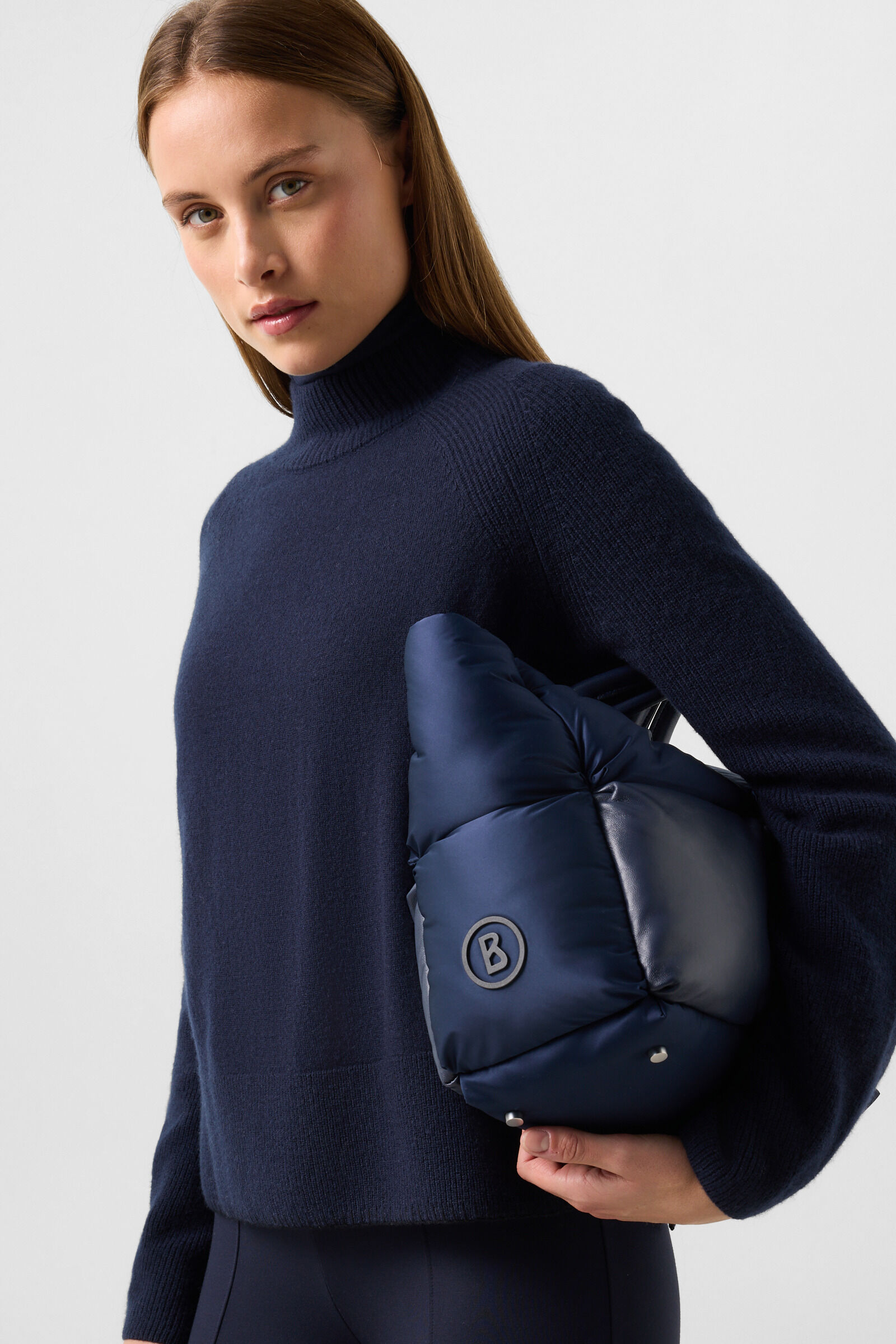 Schurwoll-Pullover Lena Navy
