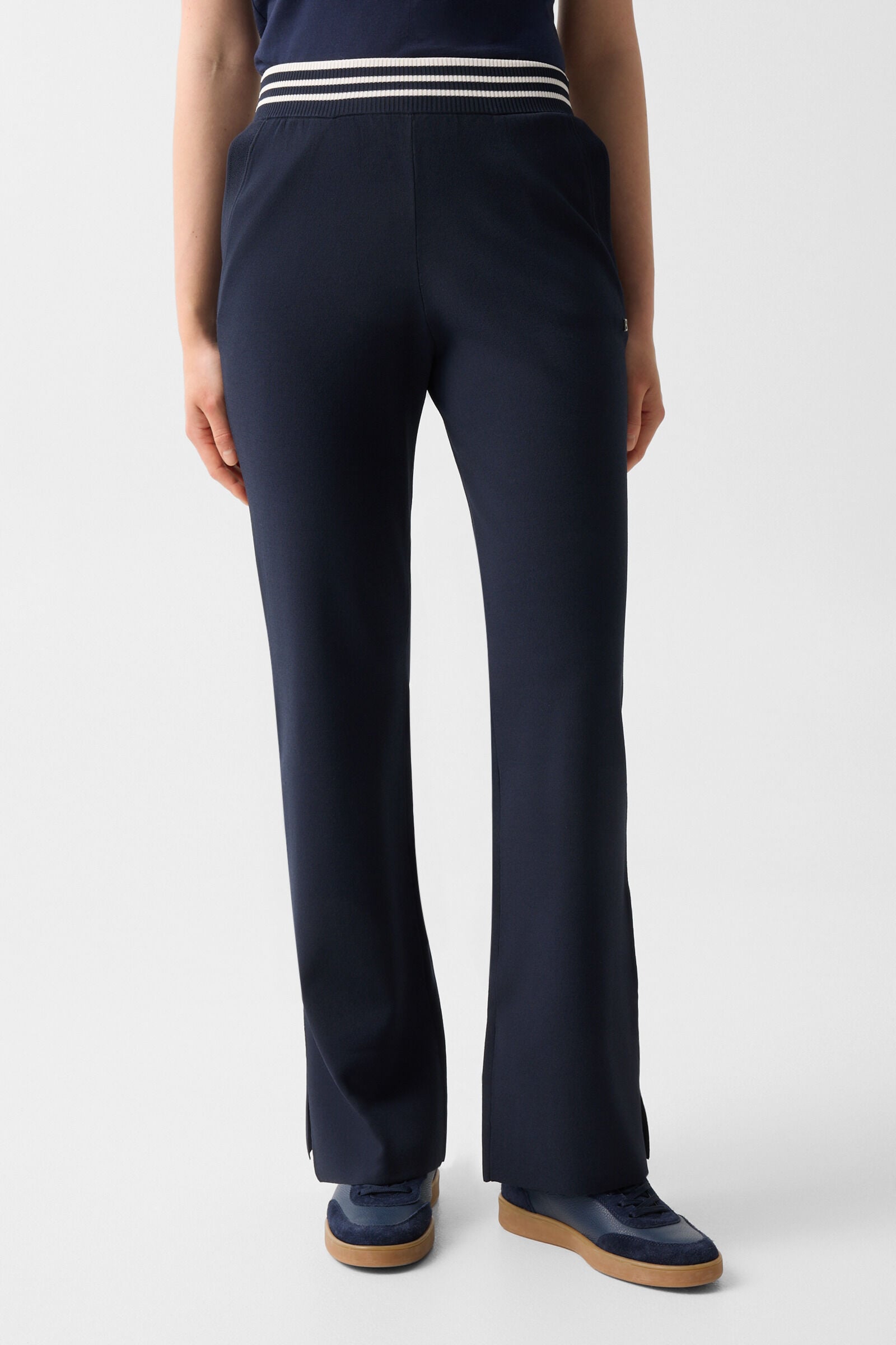 Josie knitted trousers Navy blue