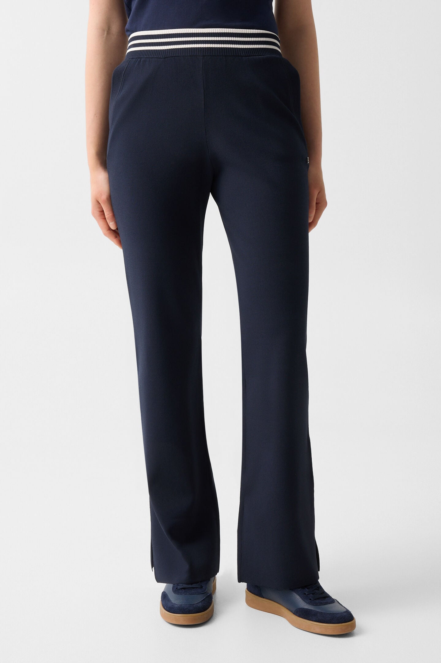 Josie knitted trousers Navy blue