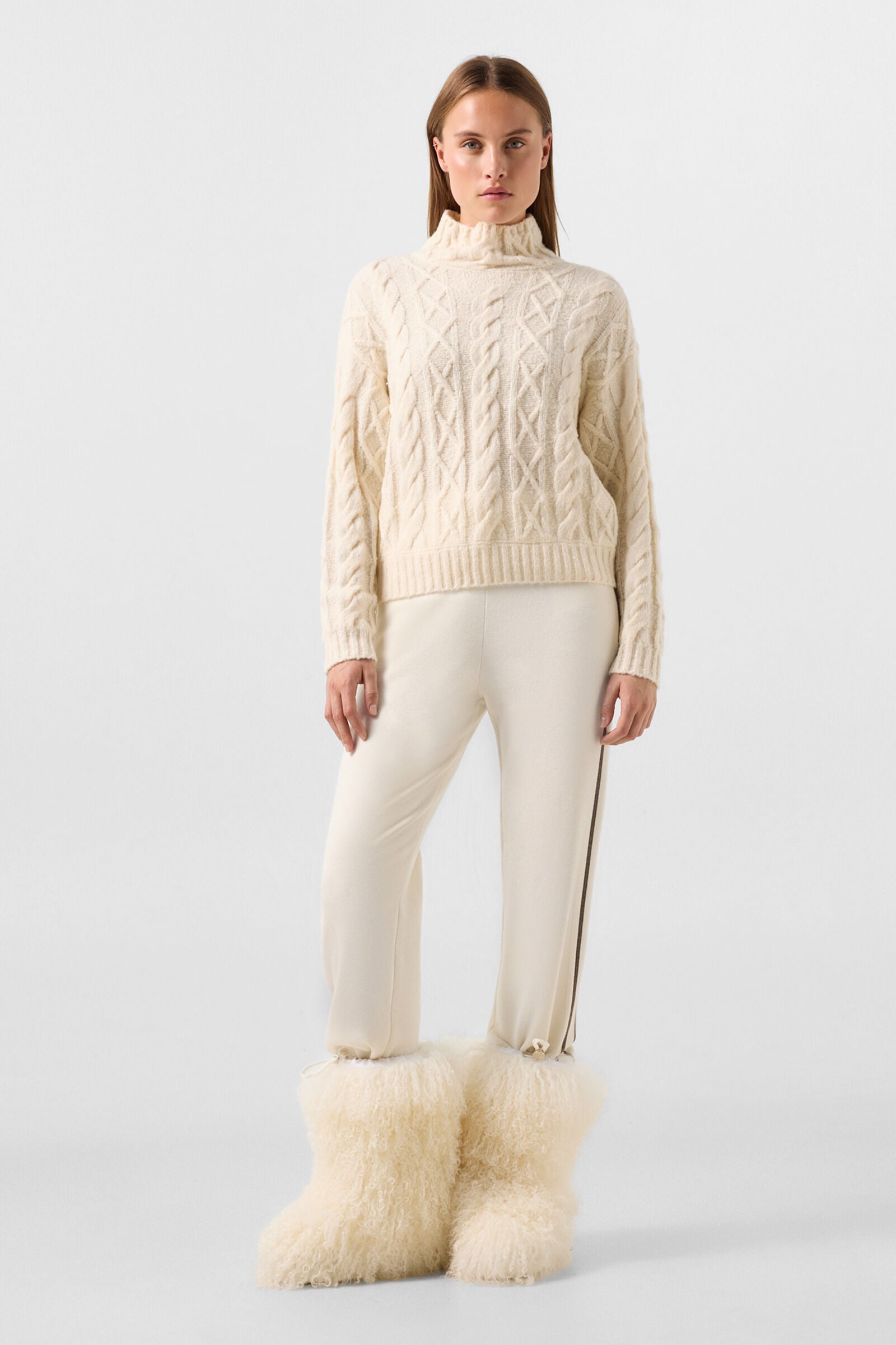 Schurwoll-Pullover Malene Off-White