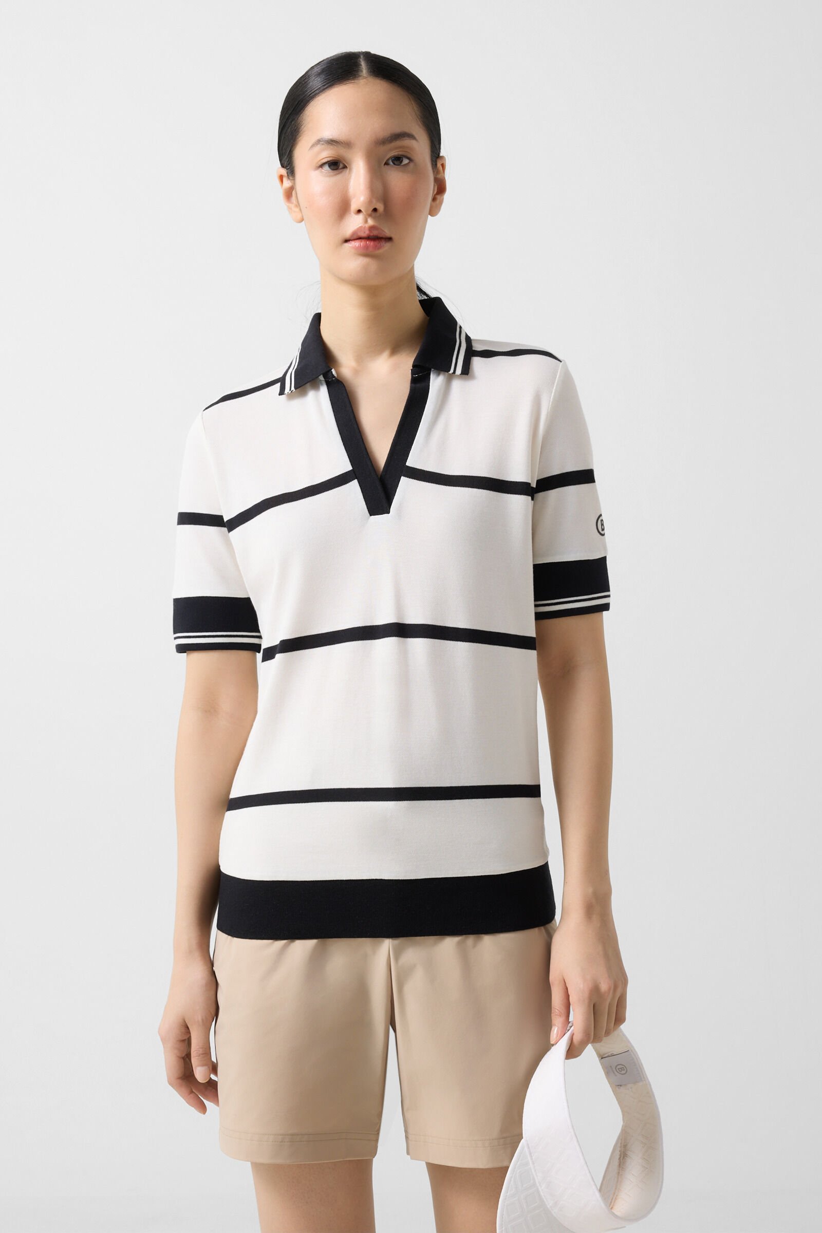 Jessi polo shirt Off-white/black