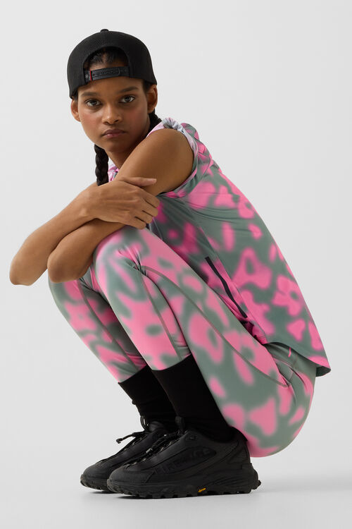 Brenna functional short-sleeved top Eucalyptus/Pink