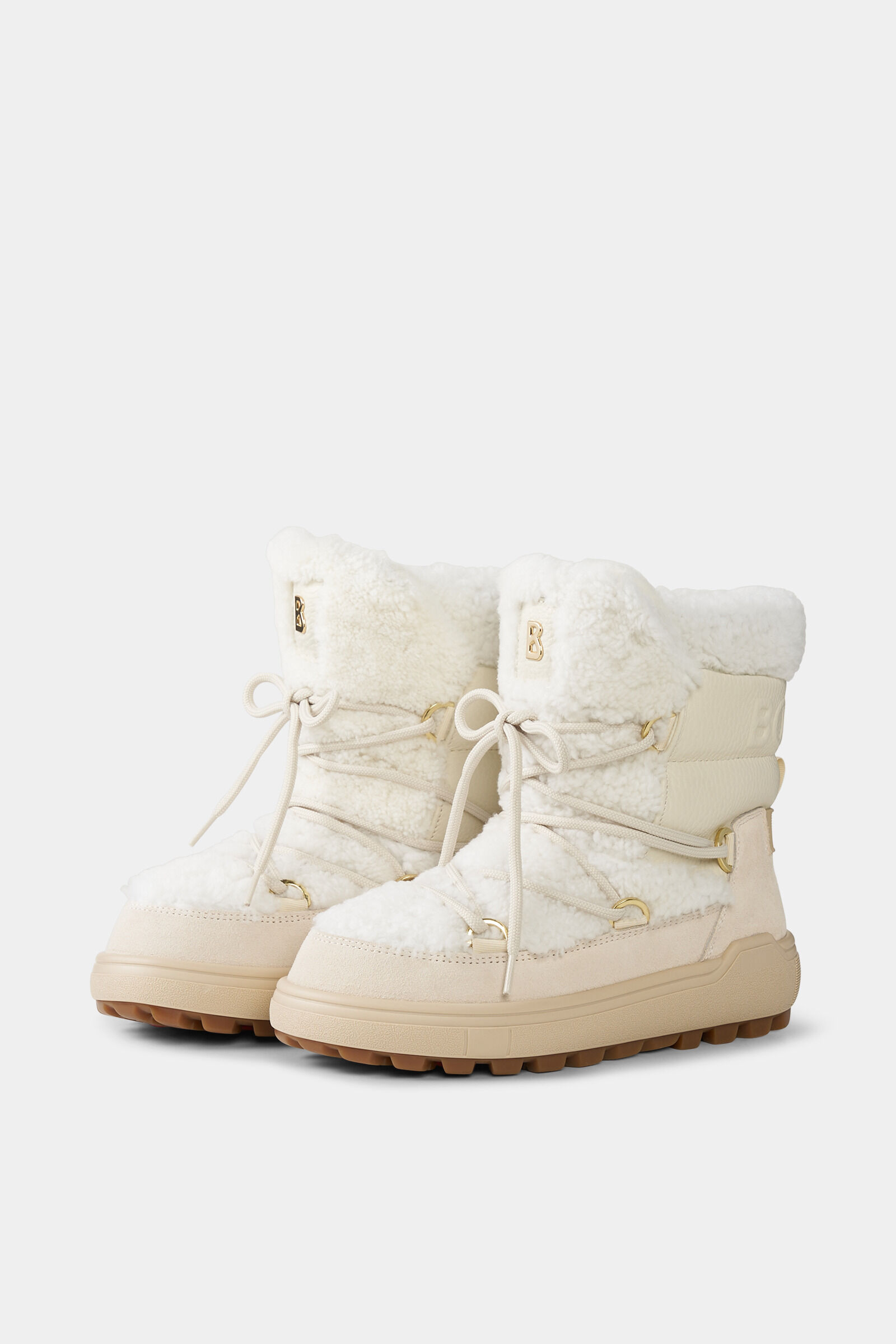 Snow Boots Chamonix mit Spikes Off-White