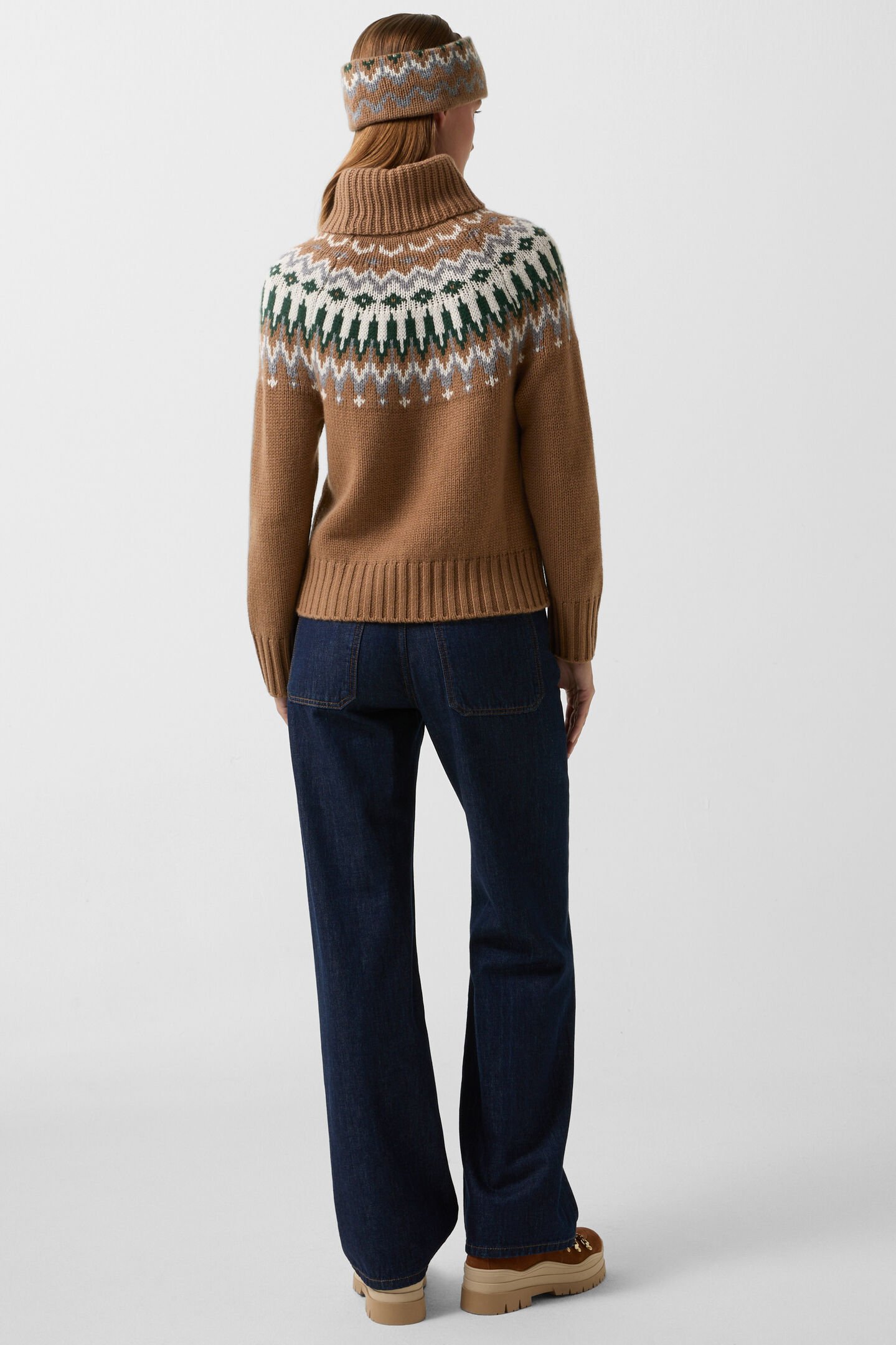 Norweger-Pullover Ingrid Hazel/Grau/Off-White