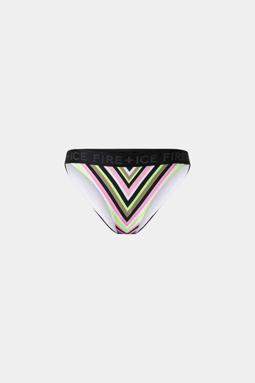 Bikinihose Judit Rosa/Schwarz/Neongrün