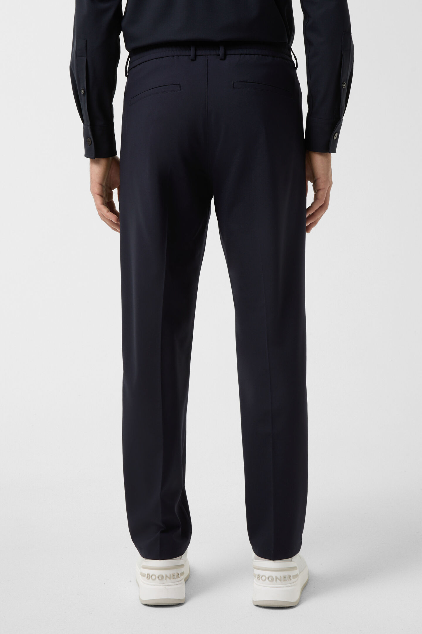 Bundfaltenhose Marcus Navy-Blau