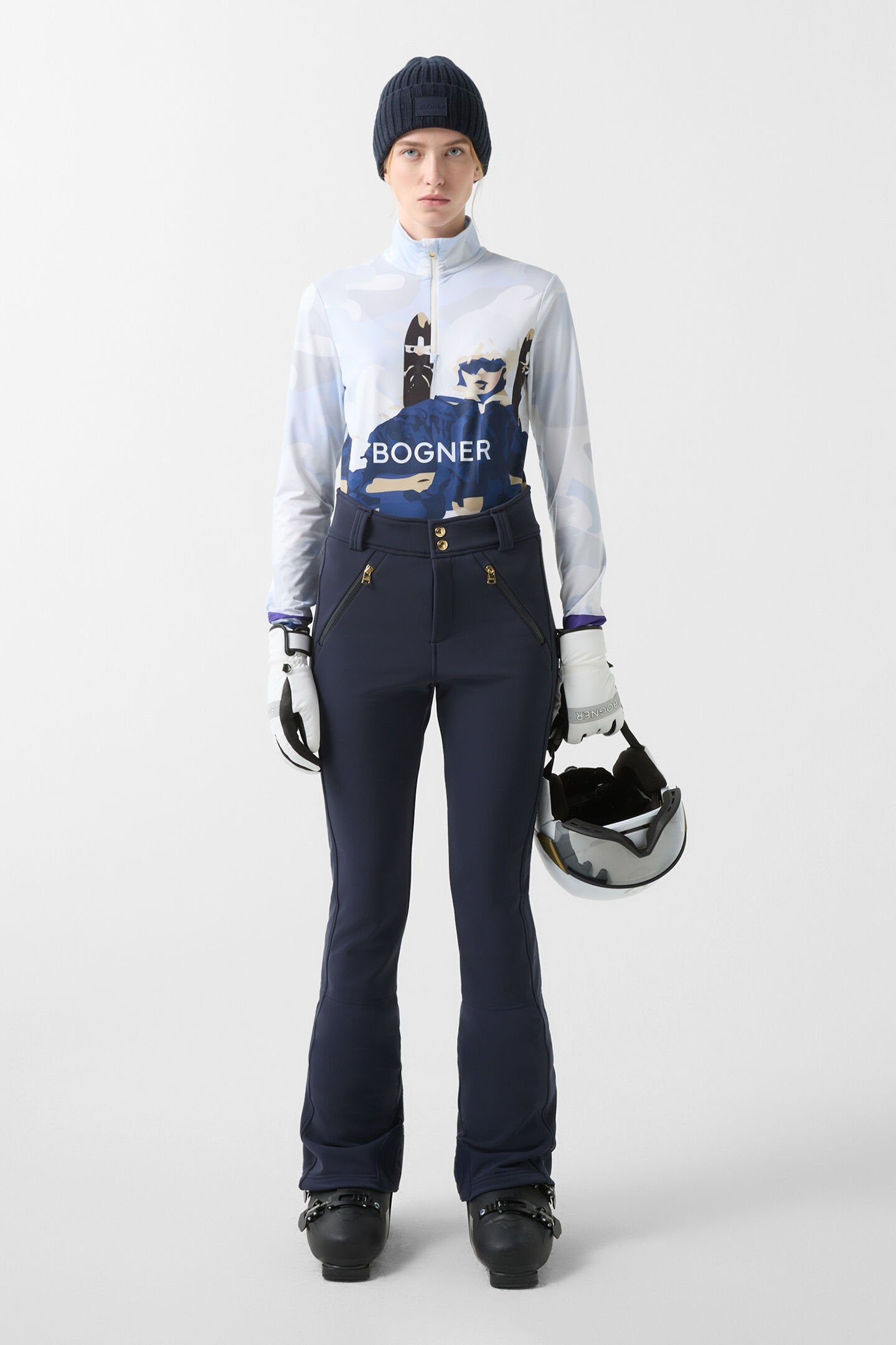 Hazel softshell ski trousers Dark blue