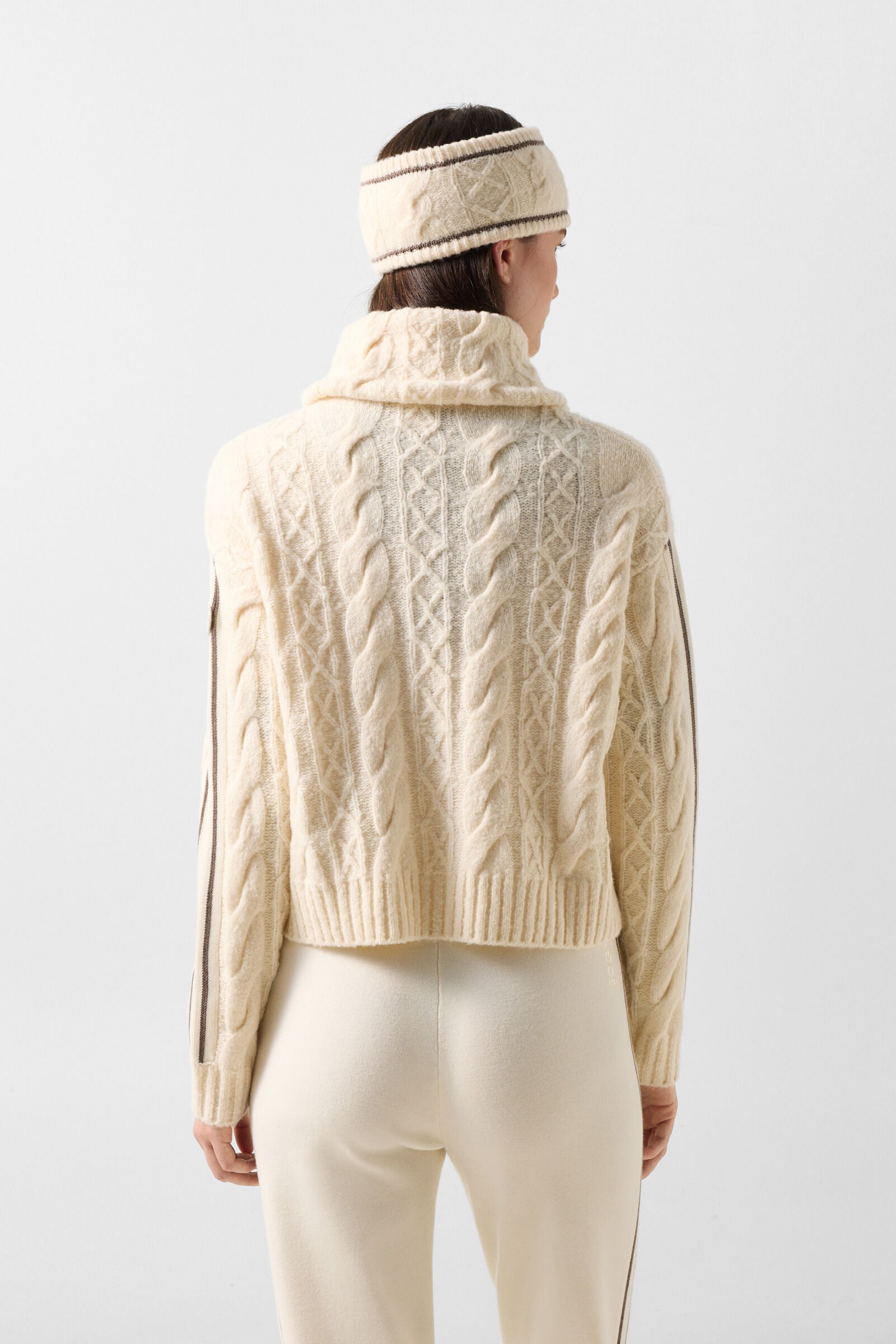 Lotta Virgin Wool Blend Knit Jacket Off-White