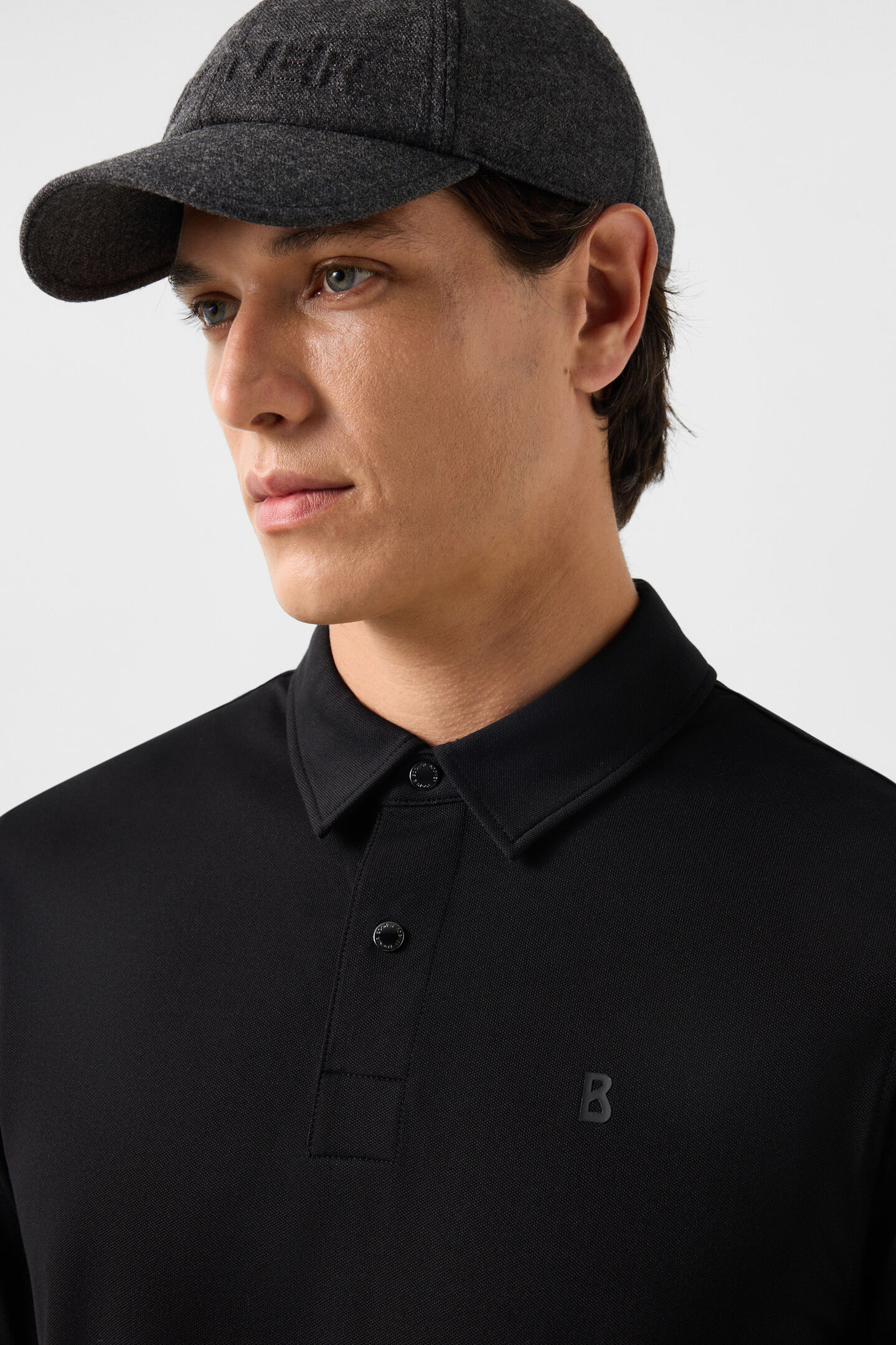Timon polo long-sleeved top Black