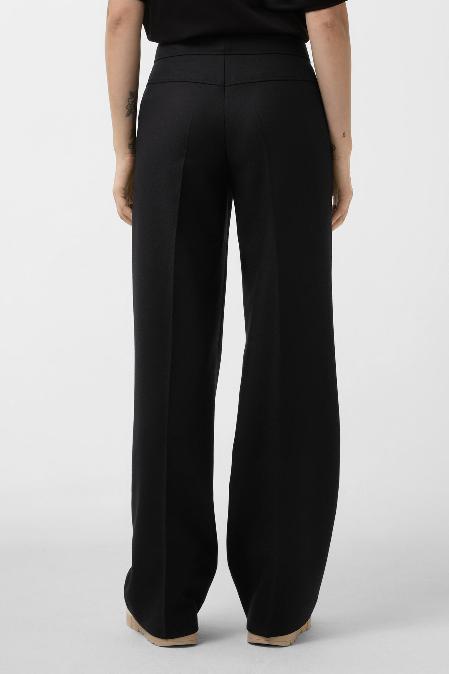 Pure new wool trousers Hermia Black