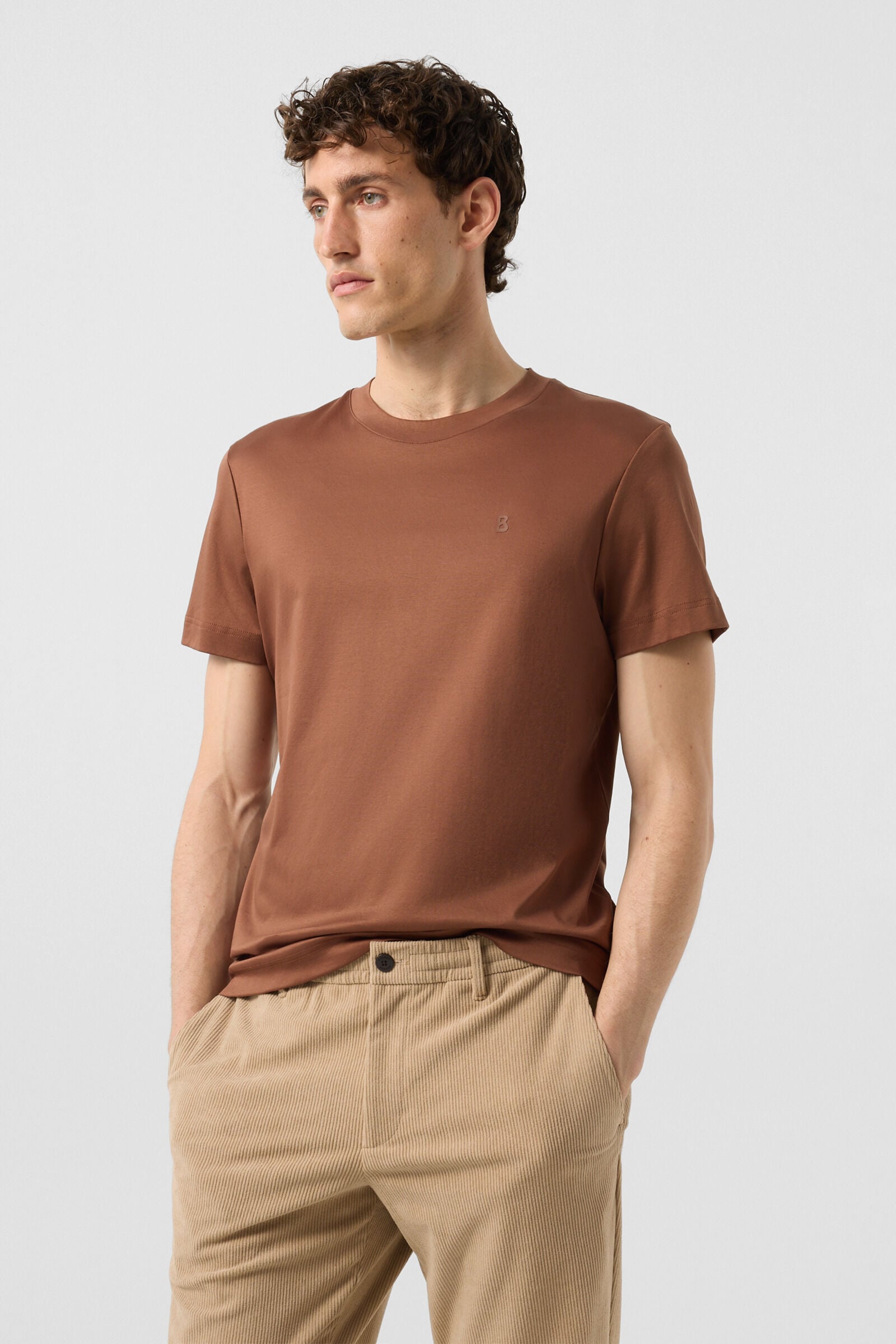 Ryan cotton T-shirt Brown
