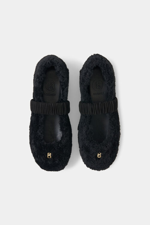 Vienna lambskin ballerina flats Black