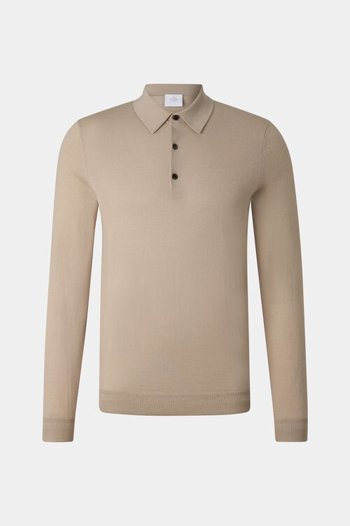 Strick-Polo-Longsleeve Jake Camel