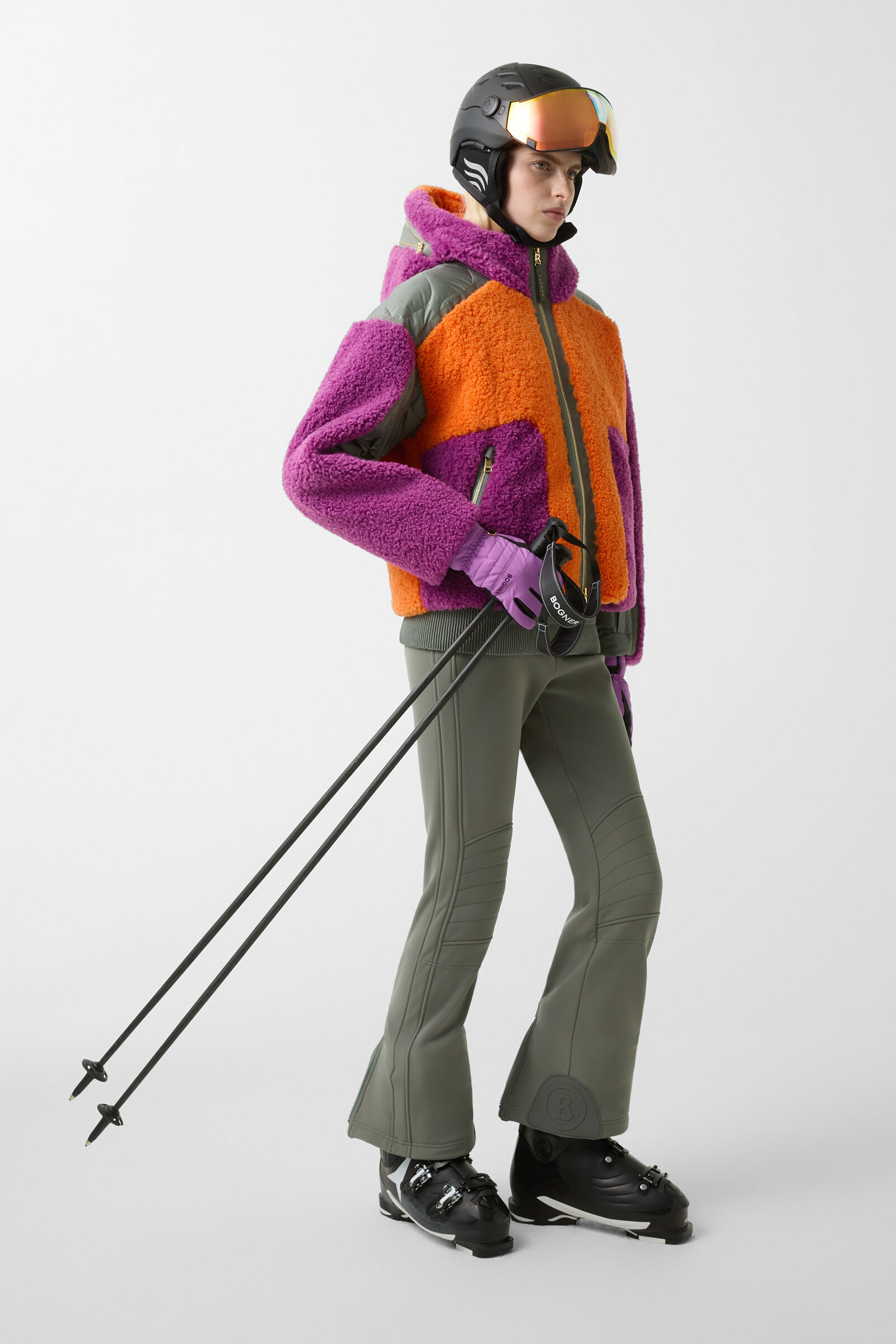 Kora ski jacket Orange/purple