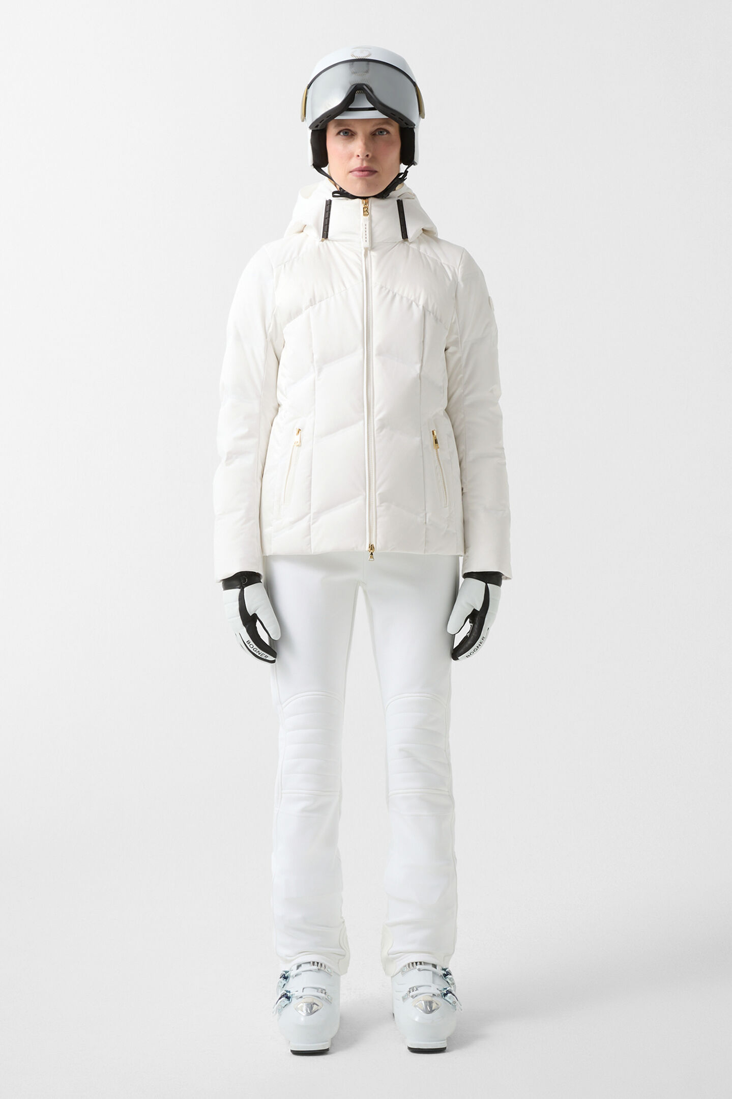 Delin down ski jacket White