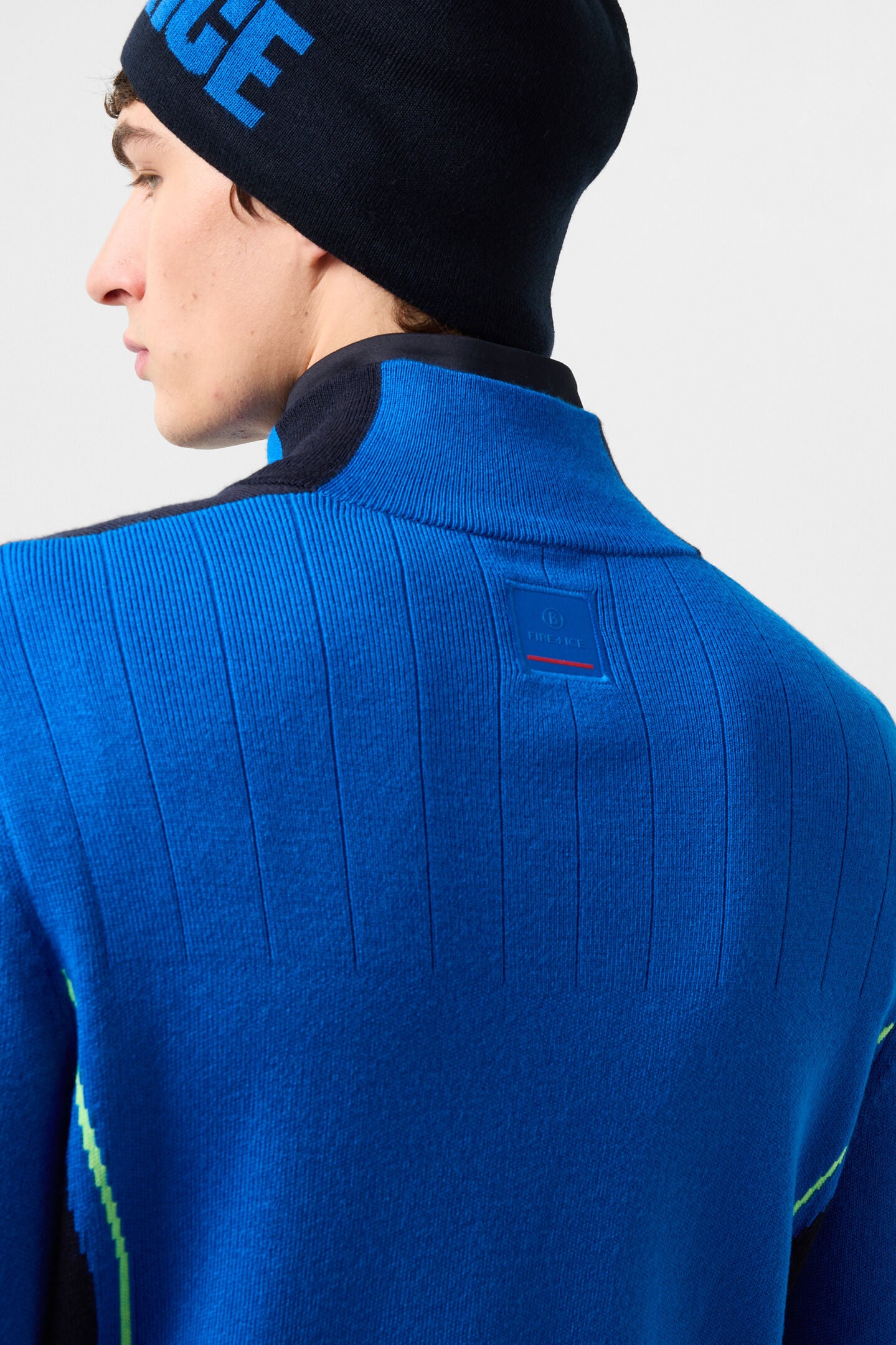 Laurens knitted turtleneck jumper Blue/Black