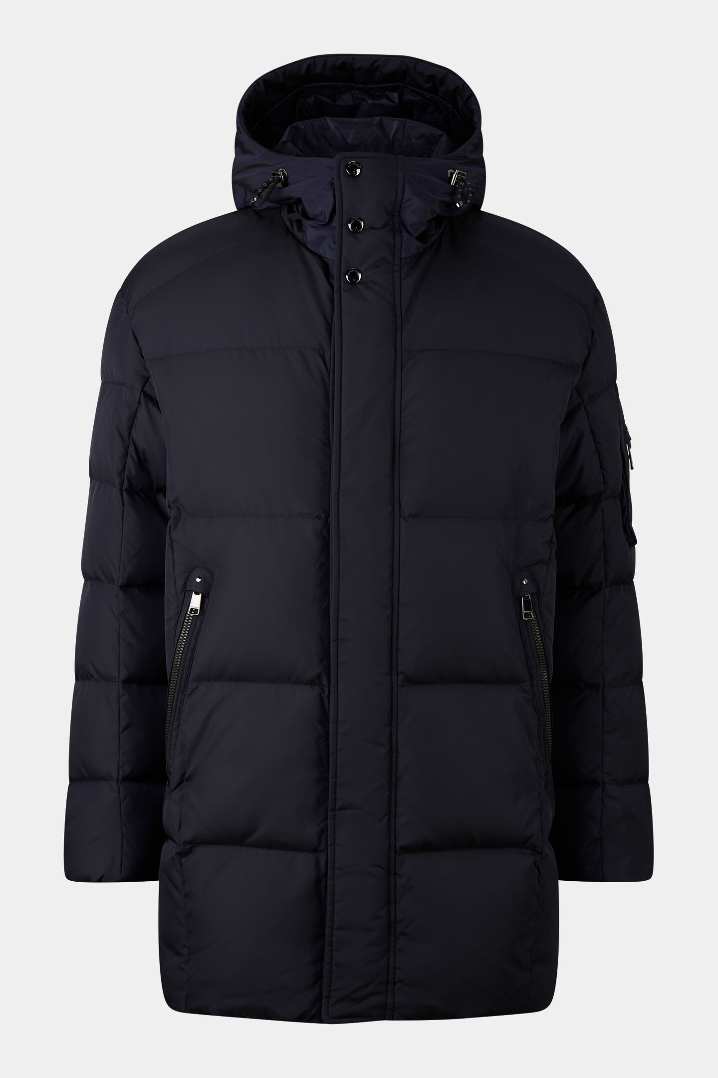 Korte jas Jones dons Marineblauw