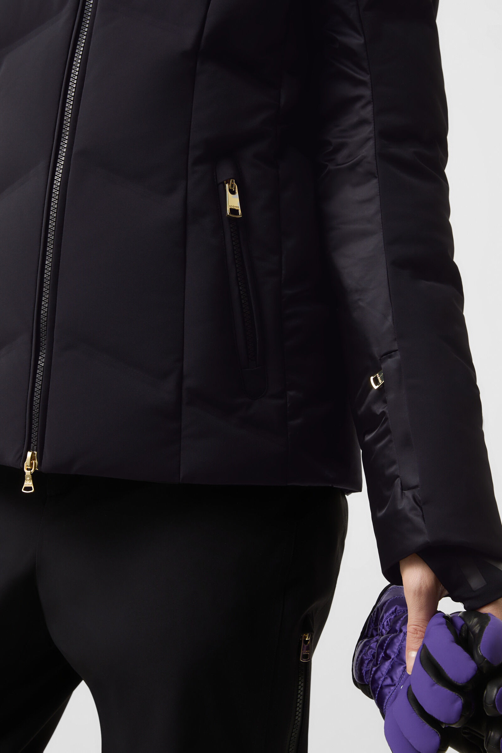 Delin down ski jacket Black