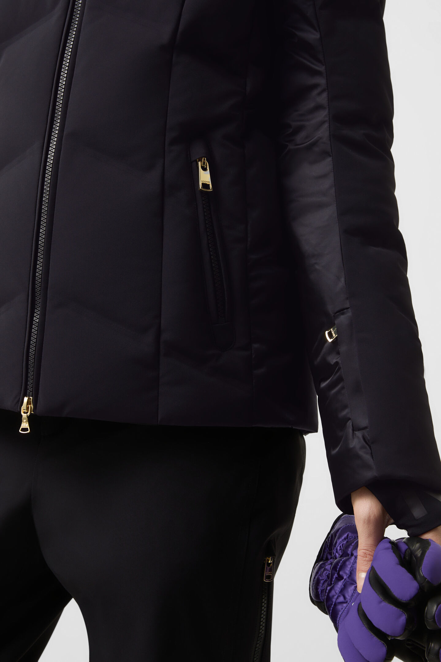 Delin down ski jacket Black