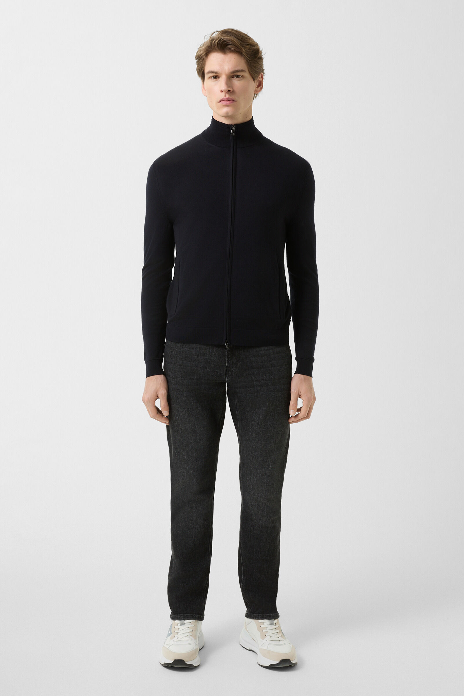 Knit jacket Oscar Navy blue