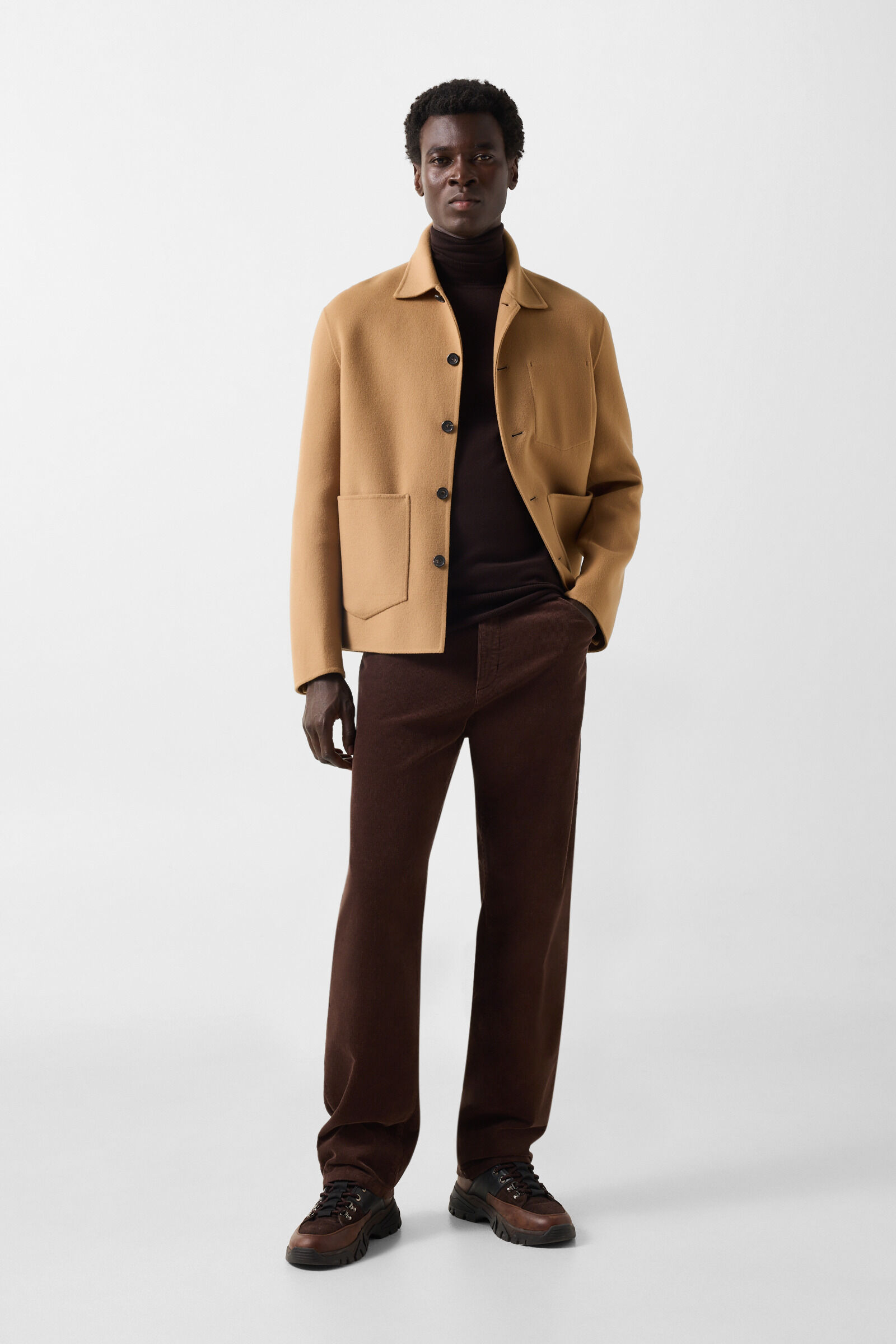 Gordon pure new wool cashmere jumper Coffee