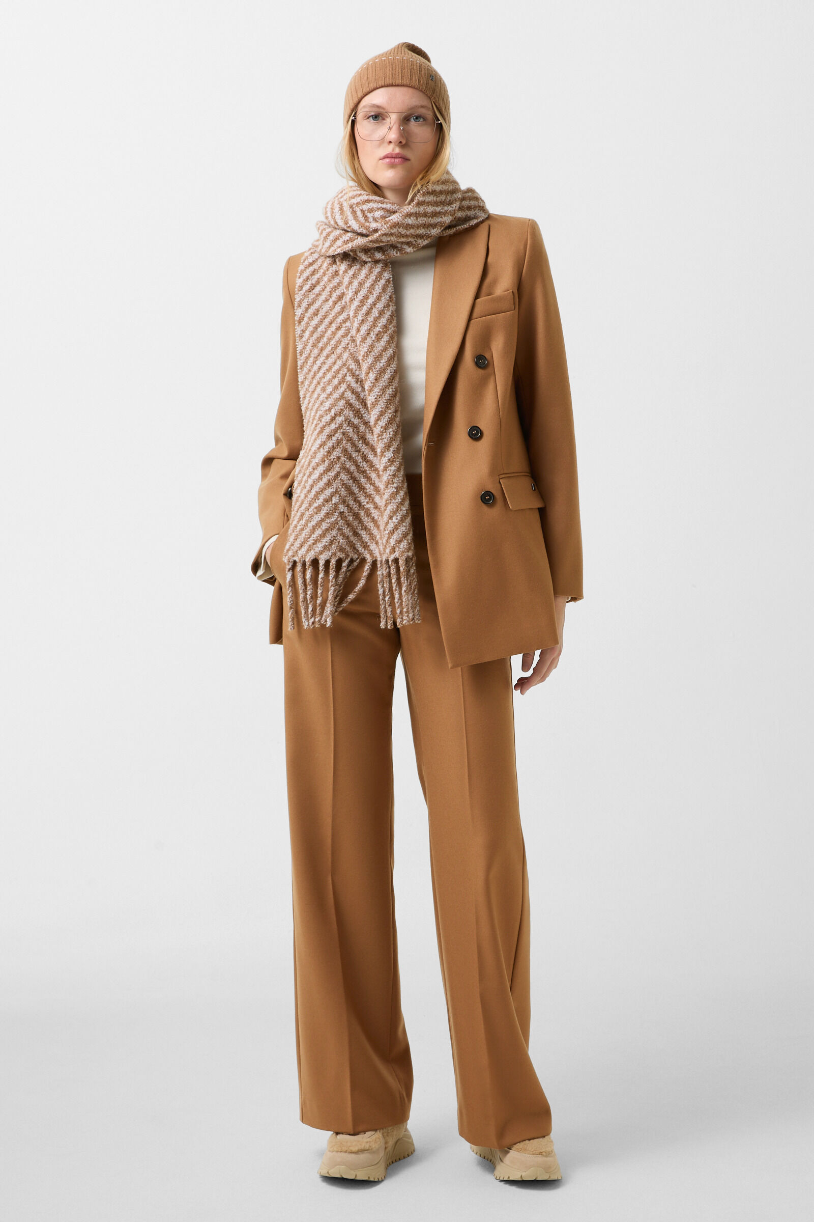 Pantalon en laine vierge Hermia Hazel