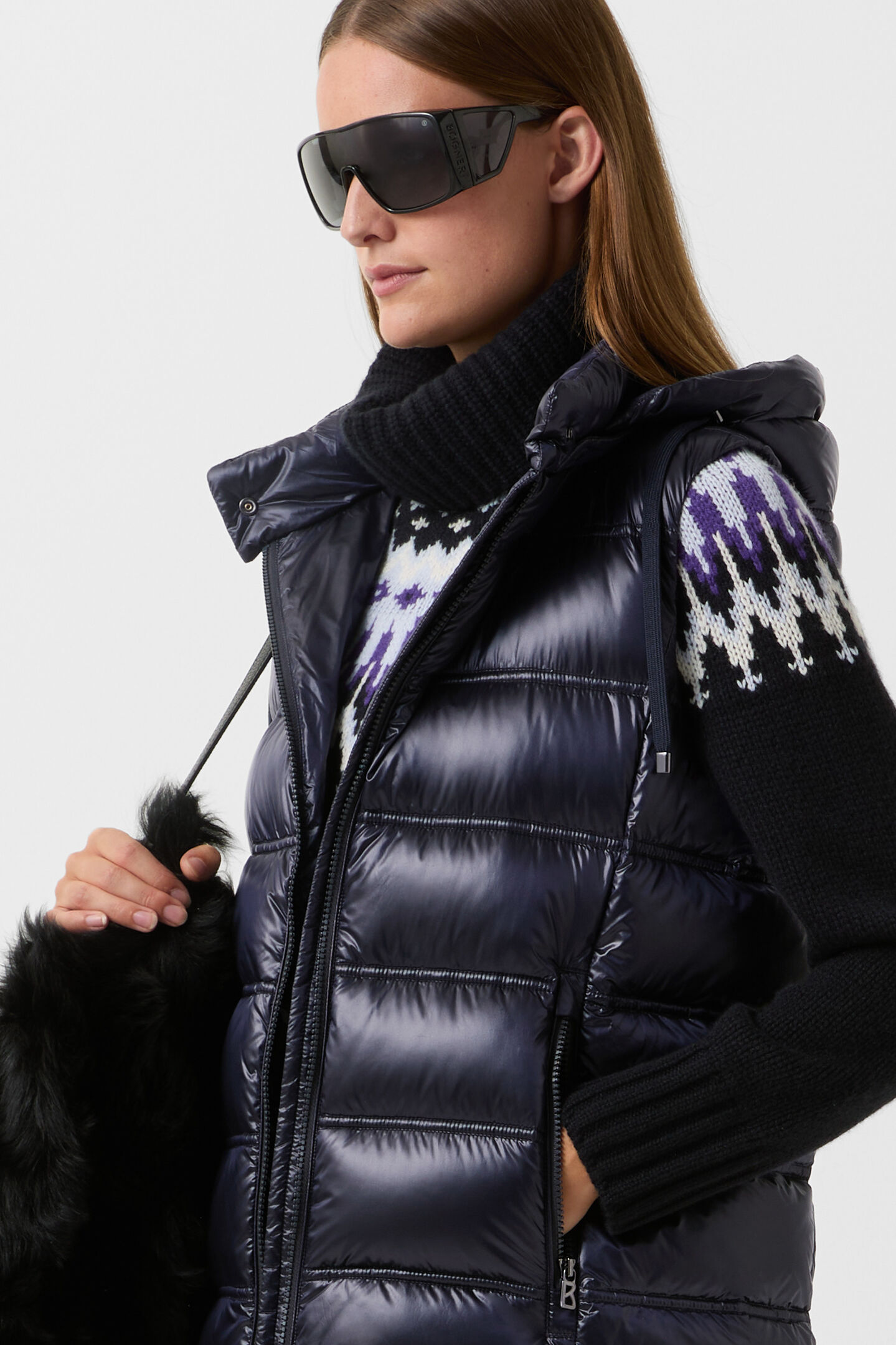 Liddy down waistcoat Dark blue
