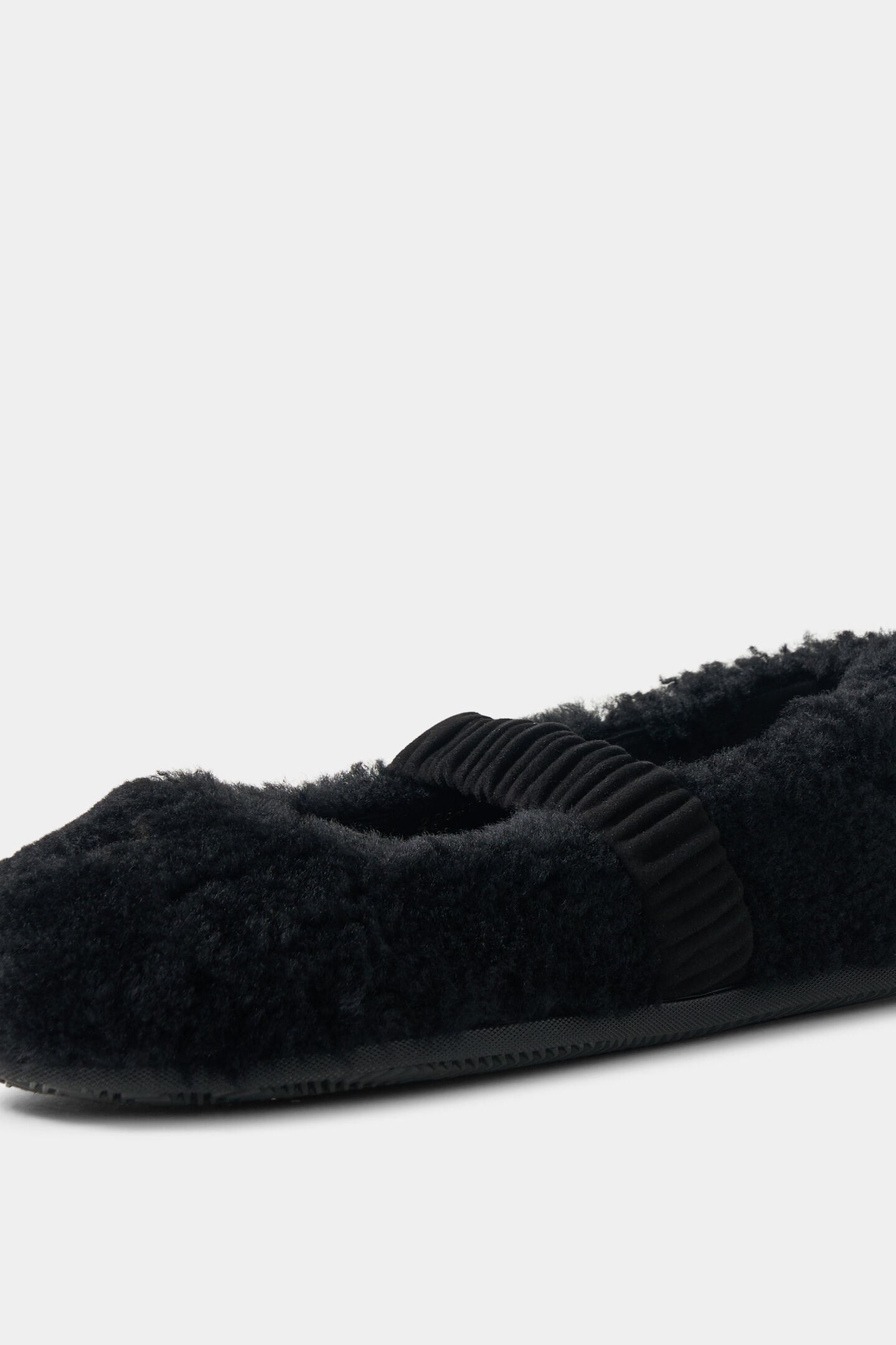Lambskin ballerina flats Black