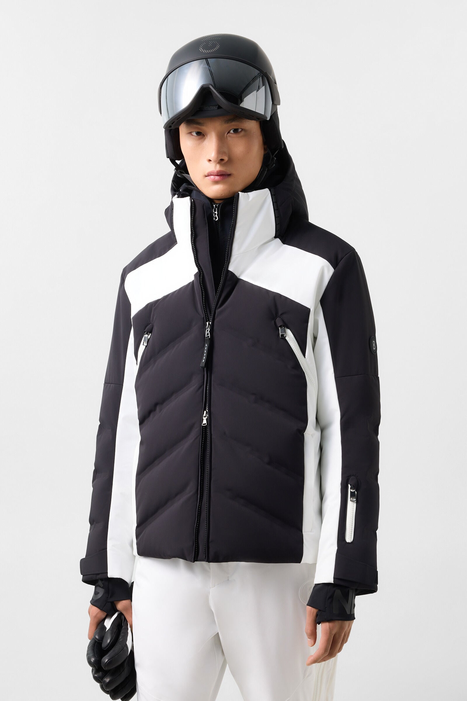 Jervie ski jacket Black and white