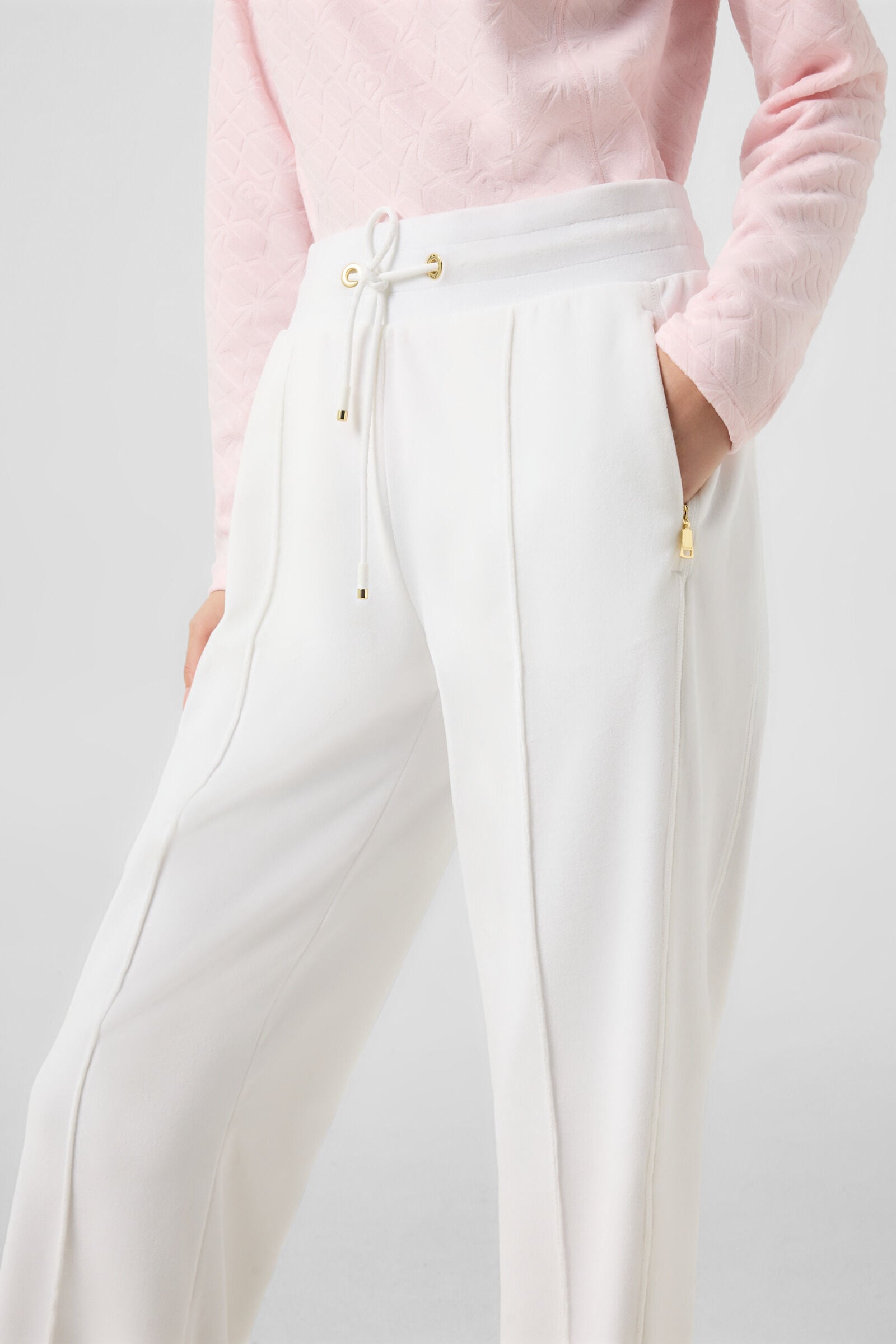 Pantalon de samedi Felice Blanc cass&eacute;