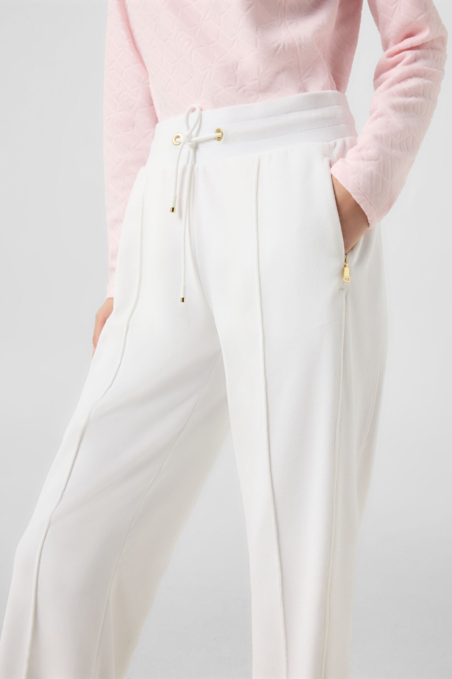 Pantalon de samedi Felice Blanc cass&eacute;