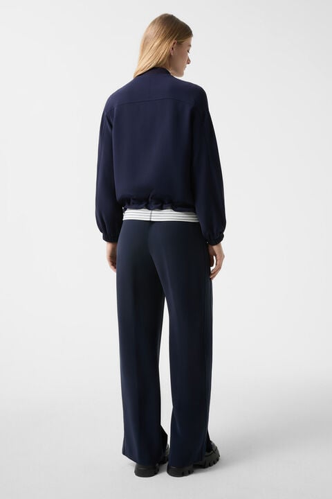 Sheila crêpe blouson Navy blue Sheila crêpe blouson Navy blue