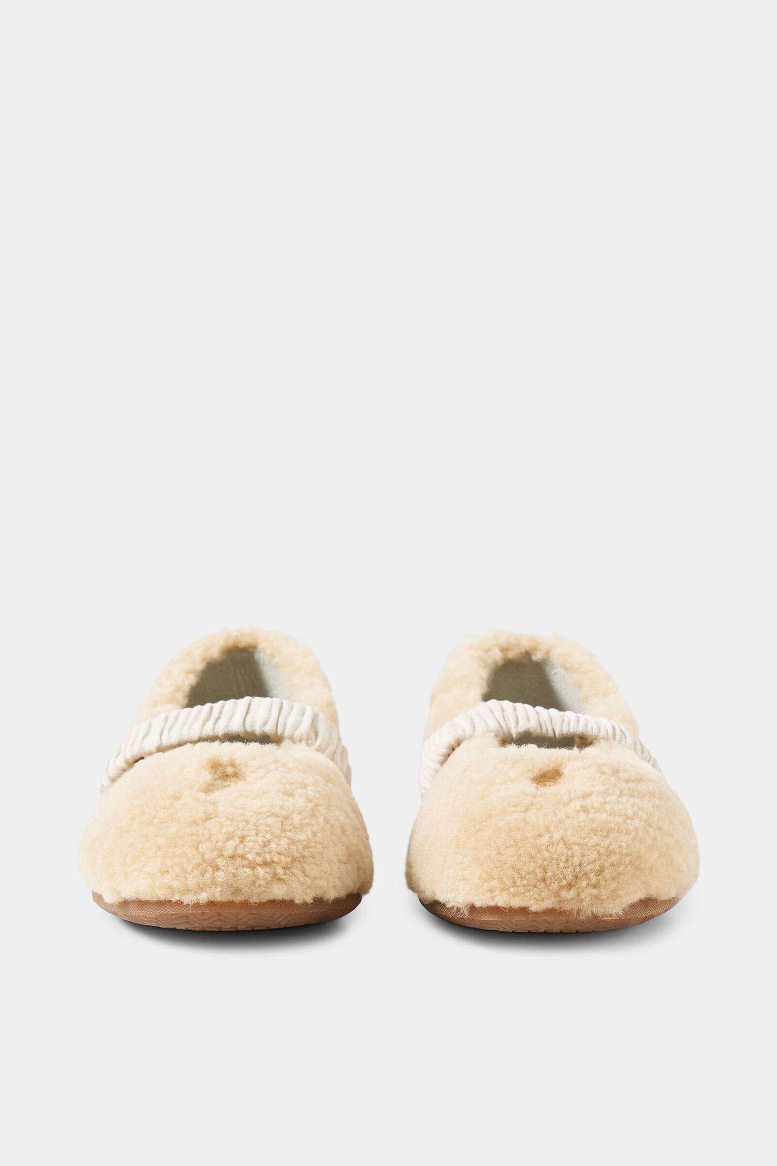 Lambskin ballerina flats Beige