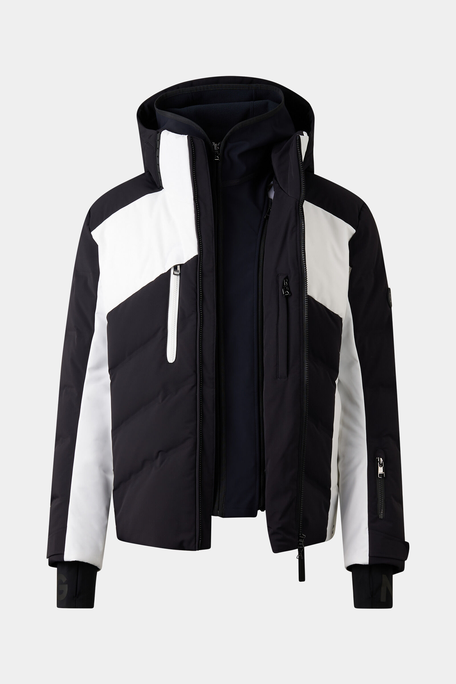 Jervis down ski jacket Black/white