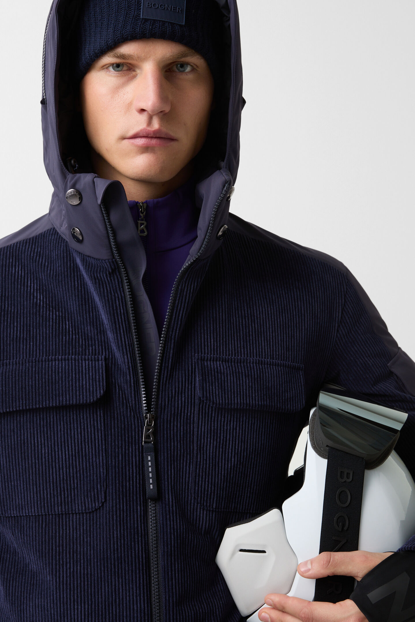 Cobe corduroy ski jacket Navy blue