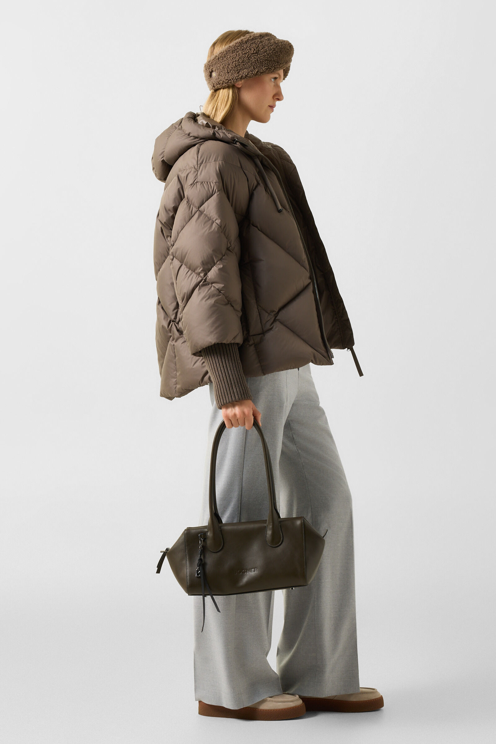 Sheryl Down Jacket Grey-brown