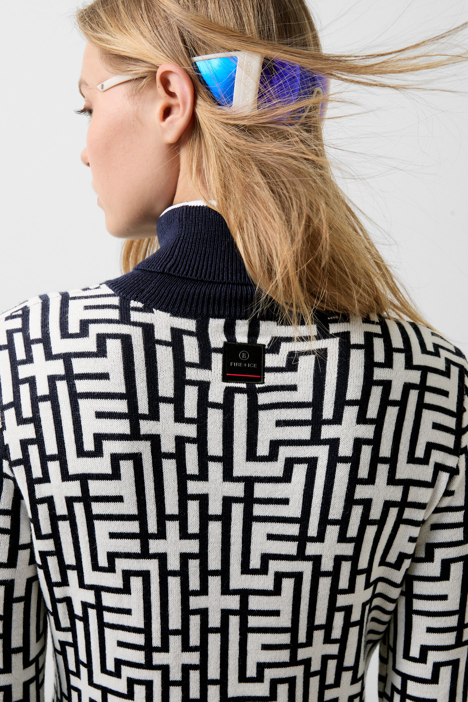 Jacquard jumper Maira Dark blue/white