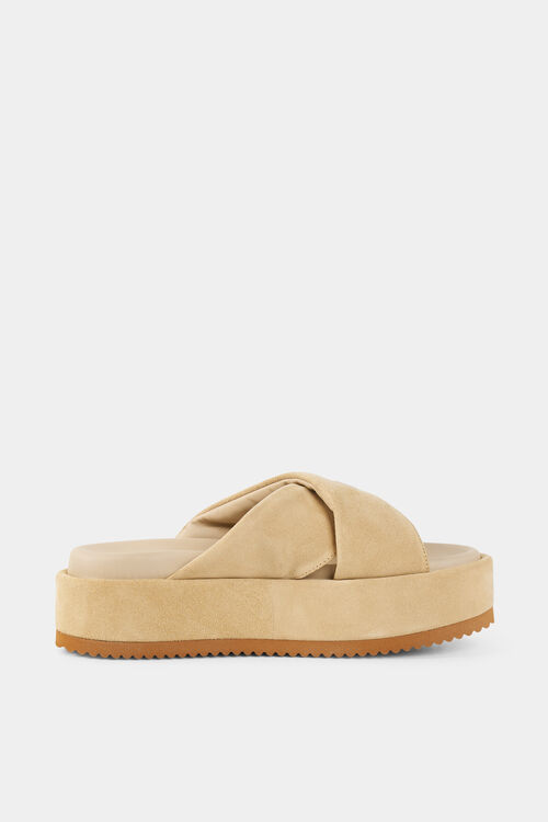 Plateau-Sandalen Sorrento Beige