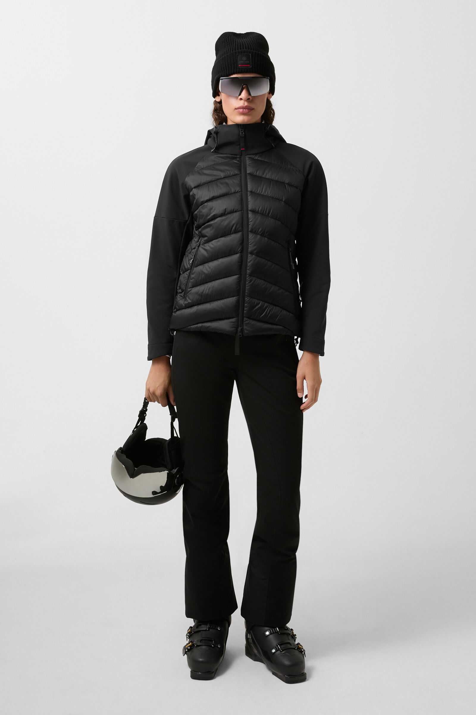 Marian softshell quilted jacket Black